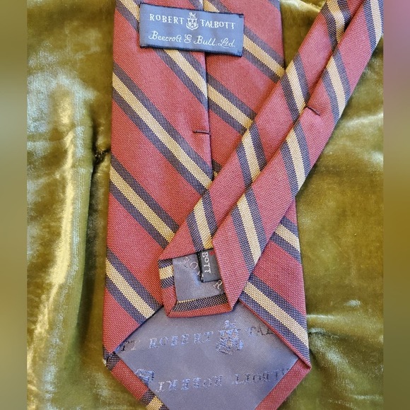 Robert Talbott striped silk and wool blend men's necktie - Picture 4 of 10